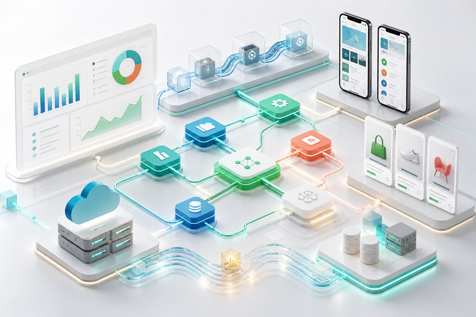 Nanoinfy business automation, analytics and app integration visual